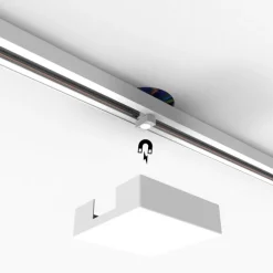 QAZQA Küchenlampen|Deckenstrahler*Deckenplatte Schienensystem weiß quadratisch 1-phasig - Iconic