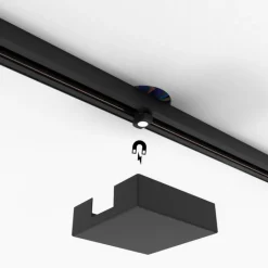 QAZQA Schlafzimmerlampen|Küchenlampen*Deckenplatte Schienensystem schwarz quadratisch 1-phasig - Iconic