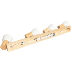 QAZQA Gartenbeleuchtung|Schlafzimmerlampen*Deckenstrahler aus Holz mit weißem, verstellbarem 4-flammigen Strahler – Thorin