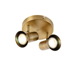 QAZQA Deckenstrahler|Aufbaustrahler*Deckenstrahler bronze dreh- und schwenkbar - Karin 2