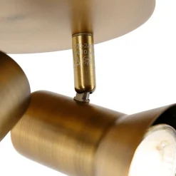 QAZQA Deckenstrahler|Aufbaustrahler*Deckenstrahler bronze dreh- und schwenkbar - Karin 2