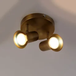 QAZQA Deckenstrahler|Aufbaustrahler*Deckenstrahler bronze dreh- und schwenkbar - Karin 2