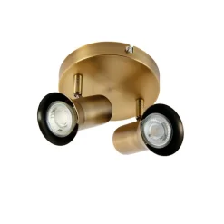 QAZQA Deckenstrahler|Aufbaustrahler*Deckenstrahler bronze dreh- und schwenkbar - Karin 2