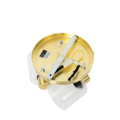 QAZQA Deckenstrahler|Aufbaustrahler*Deckenstrahler Gold mit Glas 3-flammig verstellbar rund - Laura