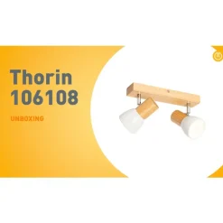 QAZQA Deckenstrahler|Aufbaustrahler*Deckenstrahler Holz und Weiß 2-flammig verstellbar - Thorin