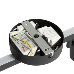 QAZQA Deckenstrahler|Aufbaustrahler*Deckenstrahler schwarz GU10 50mm 2-flammig inkl. Hintergrundbeleuchtung - Back Up