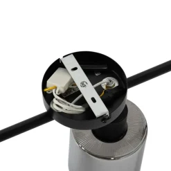 QAZQA Deckenstrahler|Aufbaustrahler*Deckenstrahler schwarz mit Rauchglas 3-flammig verstellbar - Laura