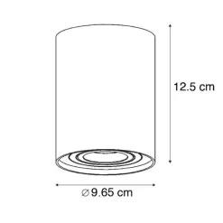 QAZQA Deckenstrahler|Aufbaustrahler*Deckenstrahler schwarz mit gold dreh- und schwenkbar - Rondoo up