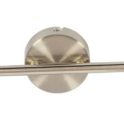 QAZQA Deckenstrahler|Aufbaustrahler*Deckenstrahler Stahl mit weißem Schirm 2-Licht verstellbar - Hetta