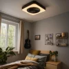 QAZQA Deckenventilator Mit Licht|Schlafzimmerlampen*Deckenventilator eckig schwarz inkl. LED dimmbar - Climo