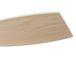 QAZQA Led-Außenleuchten|Wohnzimmerlampen*Deckenventilator für Außenbereich weiß mit Holzaufdruck 91,3 cm inkl. LED Dimmbar mit Fernbedienung IP44 - Toledo