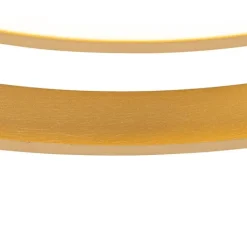 QAZQA Deckenventilator Mit Licht|Wohnzimmerlampen*Deckenventilator Gold 46,5 cm inkl. LED mit Fernbedienung - Kees