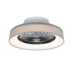 QAZQA Deckenventilator Mit Licht|Wohnzimmerlampen*Deckenventilator grau mit Sterneffekt 47cm inkl. LED Dimmbar mit Fernbedienung - Emily
