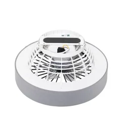 QAZQA Deckenventilator Mit Licht|Wohnzimmerlampen*Deckenventilator grau mit Sterneffekt 47cm inkl. LED Dimmbar mit Fernbedienung - Emily