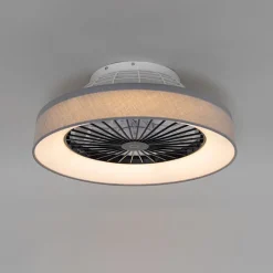 QAZQA Deckenventilator Mit Licht|Wohnzimmerlampen*Deckenventilator grau mit Sterneffekt 47cm inkl. LED Dimmbar mit Fernbedienung - Emily