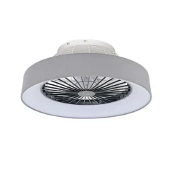 QAZQA Deckenventilator Mit Licht|Wohnzimmerlampen*Deckenventilator grau mit Sterneffekt 47cm inkl. LED Dimmbar mit Fernbedienung - Emily