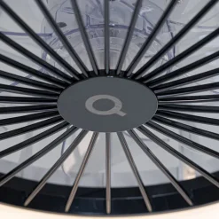 QAZQA Deckenventilator Mit Licht|Wohnzimmerlampen*Deckenventilator grau mit Sterneffekt 47cm inkl. LED Dimmbar mit Fernbedienung - Emily