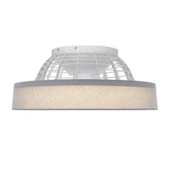 QAZQA Deckenventilator Mit Licht|Wohnzimmerlampen*Deckenventilator grau mit Sterneffekt 47cm inkl. LED Dimmbar mit Fernbedienung - Emily
