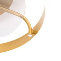 QAZQA Deckenventilator Mit Licht|Wohnzimmerlampen*Deckenventilator Messing 50cm inkl. LED Dimmbar mit Fernbedienung - Maddy