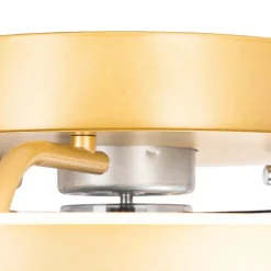 QAZQA Deckenventilator Mit Licht|Wohnzimmerlampen*Deckenventilator Messing 50cm inkl. LED Dimmbar mit Fernbedienung - Maddy