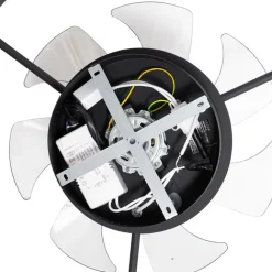 Kinder QAZQA Kinderzimmerlampen|Deckenventilator Mit Licht*Deckenventilator schwarz 70cm inkl. LED Dimmbar mit Fernbedienung - Maddy