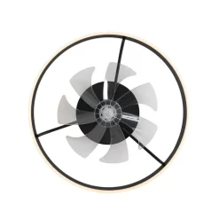 Kinder QAZQA Kinderzimmerlampen|Deckenventilator Mit Licht*Deckenventilator schwarz 70cm inkl. LED Dimmbar mit Fernbedienung - Maddy