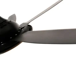 QAZQA Deckenventilator Mit Licht|Wohnzimmerlampen*Deckenventilator schwarz 130cm inkl. LED Dimmbar mit Fernbedienung - Vifte