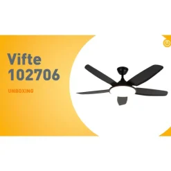 QAZQA Deckenventilator Mit Licht|Wohnzimmerlampen*Deckenventilator schwarz 130cm inkl. LED Dimmbar mit Fernbedienung - Vifte