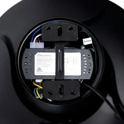 QAZQA Deckenventilator Mit Licht|Wohnzimmerlampen*Deckenventilator schwarz mit einziehbaren Flügeln 107cm 5-flammig mit Fernbedienung - Gaiola