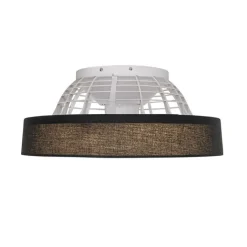 QAZQA Deckenventilator Mit Licht|Wohnzimmerlampen*Deckenventilator schwarz mit Sterneffekt 47cm inkl. LED Dimmbar mit Fernbedienung - Emily