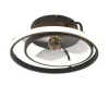 QAZQA Deckenventilator Mit Licht|Wohnzimmerlampen*Deckenventilator schwarz 46,5 cm inkl. LED mit Fernbedienung - Kees