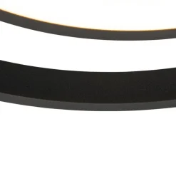 QAZQA Deckenventilator Mit Licht|Wohnzimmerlampen*Deckenventilator schwarz 46,5 cm inkl. LED mit Fernbedienung - Kees