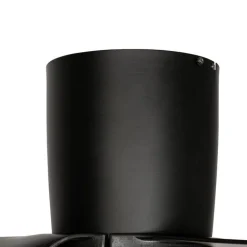 QAZQA Deckenventilator Mit Licht|Wohnzimmerlampen*Deckenventilator schwarz 123cm inkl. LED Dimmbar mit Fernbedienung - Patty