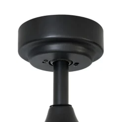 QAZQA Deckenventilator Mit Licht|Wohnzimmerlampen*Deckenventilator schwarz mit Holzprint 132cm inkl. LED Dimmbar mit Fernbedienung - Joly