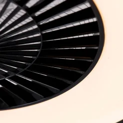 QAZQA Schlafzimmerlampen|Küchenlampen*Deckenventilator schwarz mit Sterneneffekt 60cm inkl. LED Dimmbar mit Fernbedienung - Climo