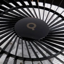 QAZQA Schlafzimmerlampen|Küchenlampen*Deckenventilator schwarz mit Sterneneffekt 60cm inkl. LED Dimmbar mit Fernbedienung - Climo