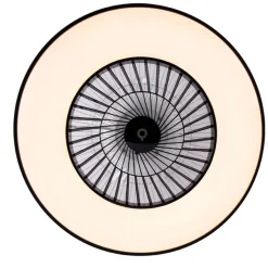 QAZQA Schlafzimmerlampen|Küchenlampen*Deckenventilator schwarz mit Sterneneffekt 60cm inkl. LED Dimmbar mit Fernbedienung - Climo
