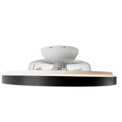 QAZQA Schlafzimmerlampen|Küchenlampen*Deckenventilator schwarz mit Sterneneffekt 60cm inkl. LED Dimmbar mit Fernbedienung - Climo