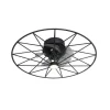 QAZQA Deckenventilator Mit Licht|Wohnzimmerlampen*Deckenventilator schwarz 62cm inkl. LED Dimmbar mit Fernbedienung - Yaran