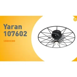 QAZQA Deckenventilator Mit Licht|Wohnzimmerlampen*Deckenventilator schwarz 62cm inkl. LED Dimmbar mit Fernbedienung - Yaran