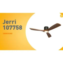 QAZQA Schlafzimmerlampen|Küchenlampen*Deckenventilator schwarz mit Holz 131,5 cm inkl. LED Dimmbar mit Fernbedienung - Jerri