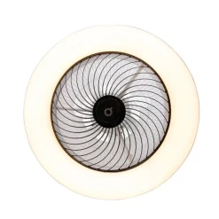 QAZQA Deckenventilator Mit Licht|Wohnzimmerlampen*Deckenventilator schwarz 55,5 cm inkl. LED Dimmbar mit Fernbedienung - Clima