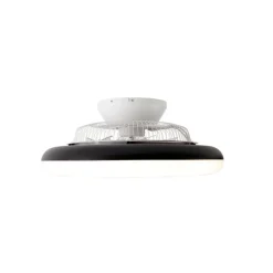 QAZQA Deckenventilator Mit Licht|Wohnzimmerlampen*Deckenventilator schwarz 55,5 cm inkl. LED Dimmbar mit Fernbedienung - Clima