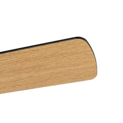 QAZQA Schlafzimmerlampen|Küchenlampen*Deckenventilator schwarz mit Holzprint 107,5 cm 3-flammig mit Zugschalter - Mistral Vidro