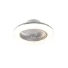 QAZQA Deckenventilator Mit Licht|Wohnzimmerlampen*Deckenventilator Silber 55,5 cm inkl. LED Dimmbar mit Fernbedienung - Clima