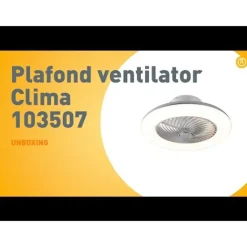 QAZQA Deckenventilator Mit Licht|Wohnzimmerlampen*Deckenventilator Silber 55,5 cm inkl. LED Dimmbar mit Fernbedienung - Clima