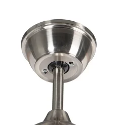 QAZQA Deckenventilator Mit Licht|Esszimmerlampen*Deckenventilator Stahl 96cm mit Fernbedienung - Rotar