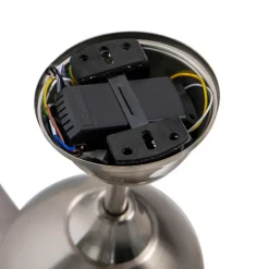 QAZQA Deckenventilator Mit Licht|Esszimmerlampen*Deckenventilator Stahl 96cm mit Fernbedienung - Rotar