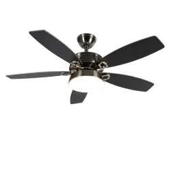 QAZQA Deckenventilator Mit Licht|Wohnzimmerlampen*Deckenventilator Stahl mit Fernbedienung inkl. LED - Malaki