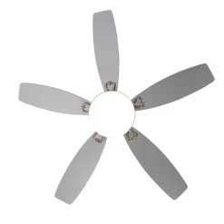 QAZQA Deckenventilator Mit Licht|Wohnzimmerlampen*Deckenventilator Stahl mit Fernbedienung inkl. LED - Malaki